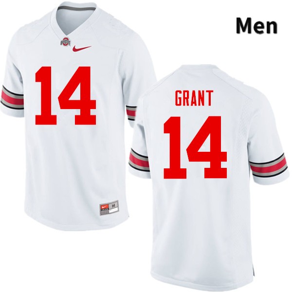 Ohio State Buckeyes Curtis Grant Men's #14 White Game Stitched College Football Jersey